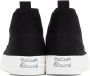 Maison Kitsuné Black Canvas High-Top Sneakers - Thumbnail 2