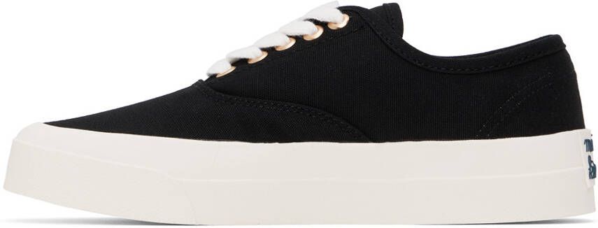 Maison Kitsuné Black Laced Sneakers