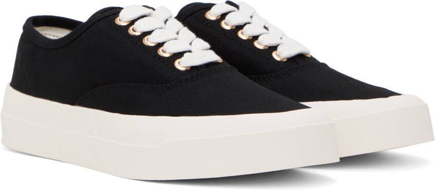 Maison Kitsuné Black Laced Sneakers