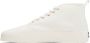 Maison Kitsuné White Canvas High-Top Sneakers - Thumbnail 3