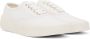 Maison Kitsuné White Canvas Laced Sneakers - Thumbnail 3