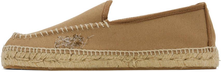 Maison Margiela Beige Embroidered Espadrilles