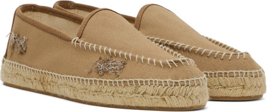 Maison Margiela Beige Embroidered Espadrilles