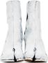 Maison Margiela Black & White Painted Tabi Heel Boots - Thumbnail 2
