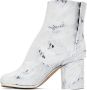 Maison Margiela Black & White Painted Tabi Heel Boots - Thumbnail 3