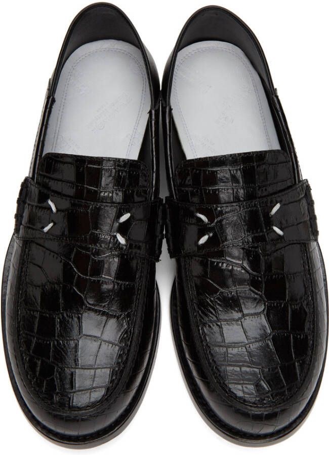 Maison Margiela Black Croc Loafers