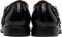 Maison Margiela Black Double Monk Loafers - Thumbnail 2