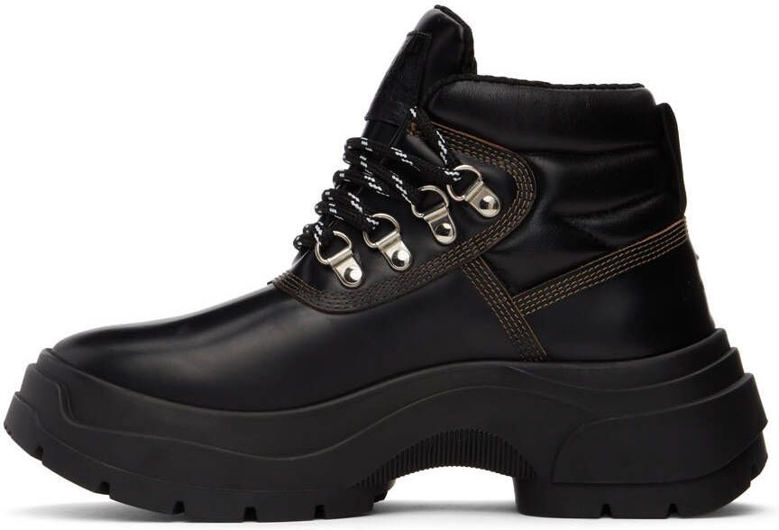 Maison Margiela Black Leather Lace-Up Boots