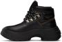 Maison Margiela Black Leather Lace-Up Boots - Thumbnail 3