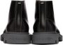 Maison Margiela Black Leather Lace-Up Boots - Thumbnail 2