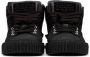 Maison Margiela Black Leather Mid-Top Sneakers - Thumbnail 2