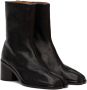 Maison Margiela Black Leather Tabi Boots - Thumbnail 4