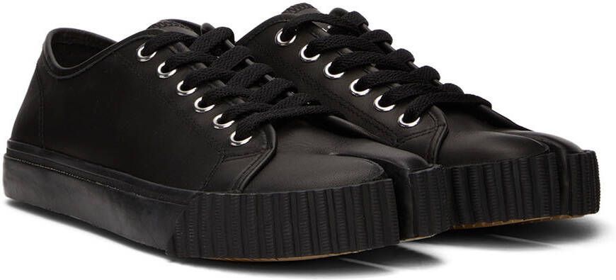 Maison Margiela Black Leather Tabi Sneakers