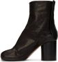 Maison Margiela Black Vintage Mid Heel Tabi Boots - Thumbnail 3
