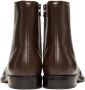 Maison Margiela Brown Leather Zip Boots - Thumbnail 2