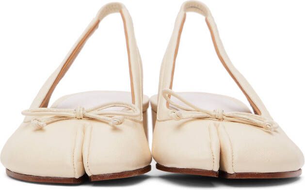 Maison Margiela Off-White Slingback Tabi Heels