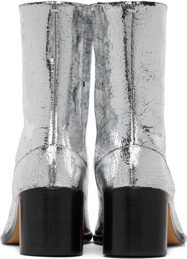 Maison Margiela Silver Broken Mirror Tabi Boots