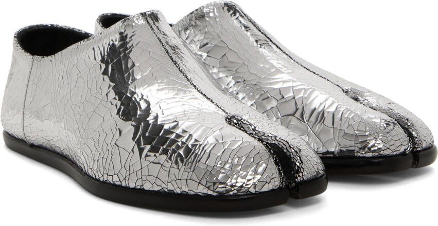 Maison Margiela Silver Tabi Mirror Loafers