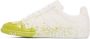 Maison Margiela White & Yellow Paint Replica Sneakers - Thumbnail 3