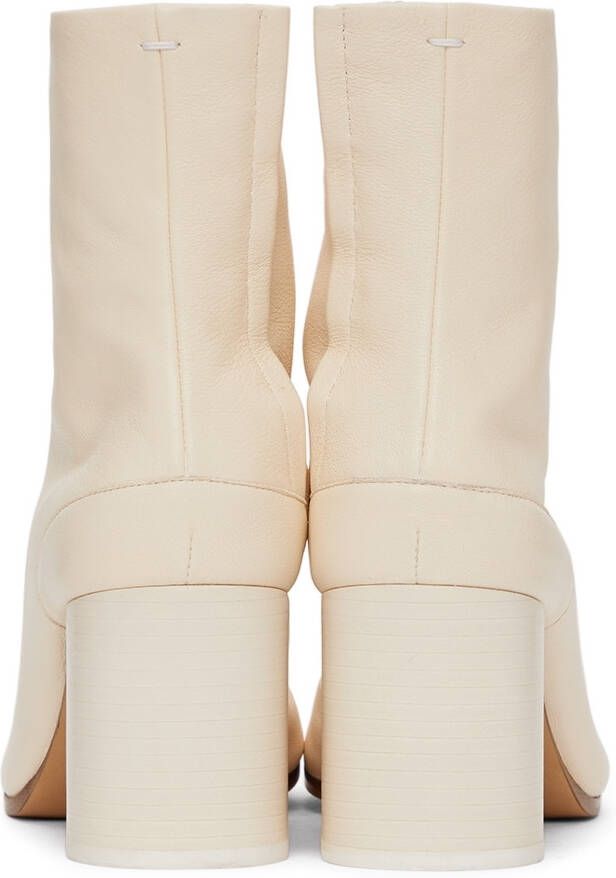 Maison Margiela White Vintage Mid Heel Tabi Boots