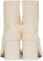 Maison Margiela White Vintage Mid Heel Tabi Boots - Thumbnail 4