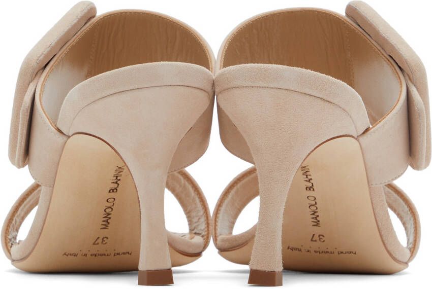 Manolo Blahnik Beige Gable Heeled Sandals