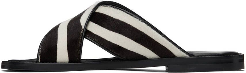 Manolo Blahnik Black & White Otawi Sandals