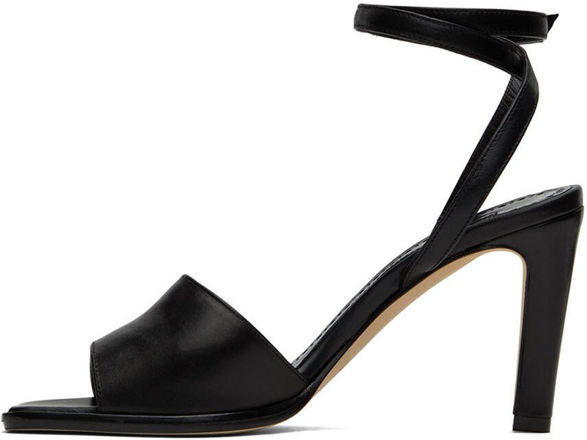 Manolo Blahnik Black Araspe Heeled Sandals