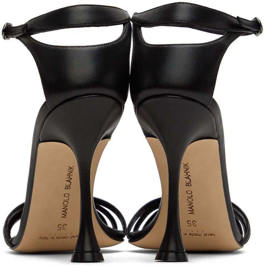 Manolo Blahnik Black Caracol Heeled Sandals