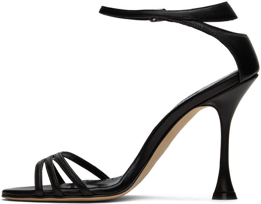 Manolo Blahnik Black Caracol Heeled Sandals