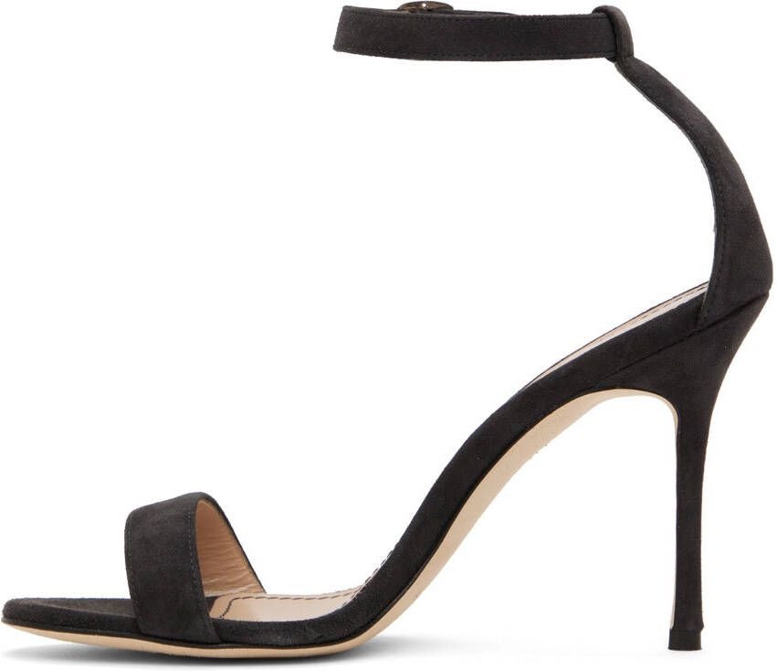 Manolo Blahnik Black Chaos Heeled Sandals