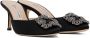 Manolo Blahnik Black Hangisimu Mules - Thumbnail 4