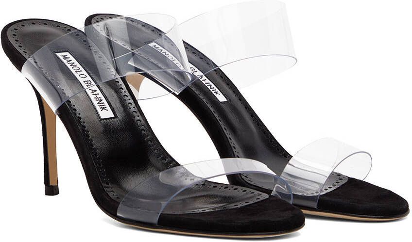 Manolo Blahnik Black Scolto Heeled Sandals