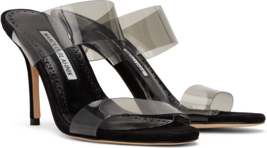 Manolo Blahnik Black Scolto Mules