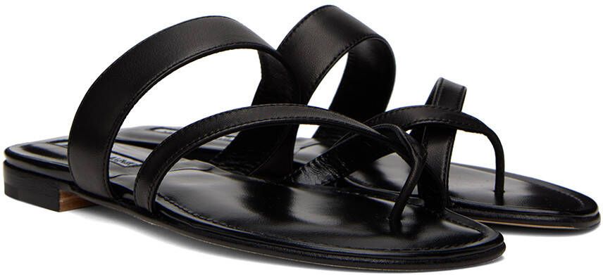 Manolo Blahnik Black Susa Sandals