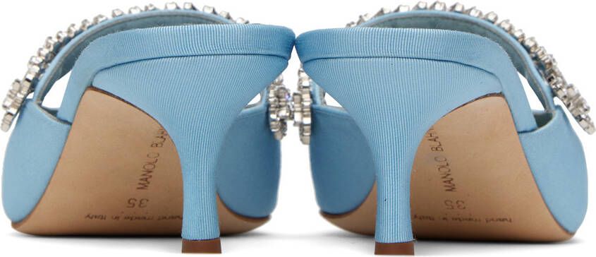 Manolo Blahnik Blue Kanembamu Heels