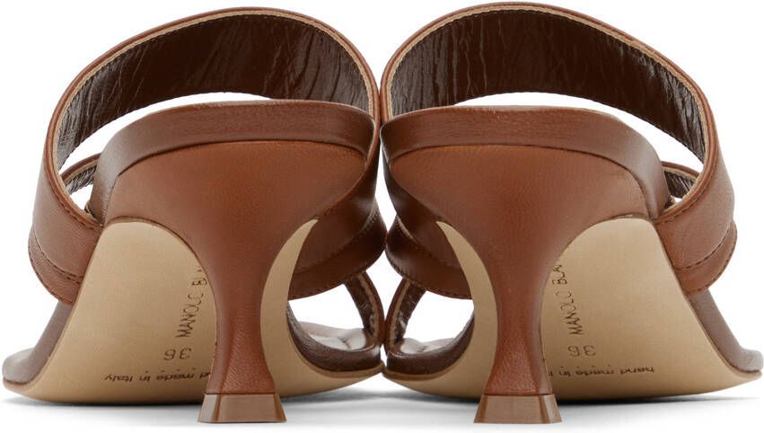 Manolo Blahnik Brown Susa Sandals