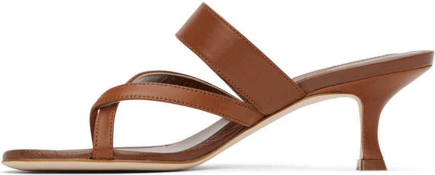 Manolo Blahnik Brown Susa Sandals