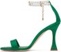 Manolo Blahnik Green Charona Heeled Sandals - Thumbnail 3