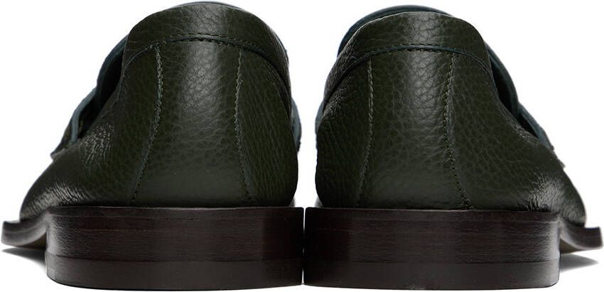 Manolo Blahnik Green Perry Loafers