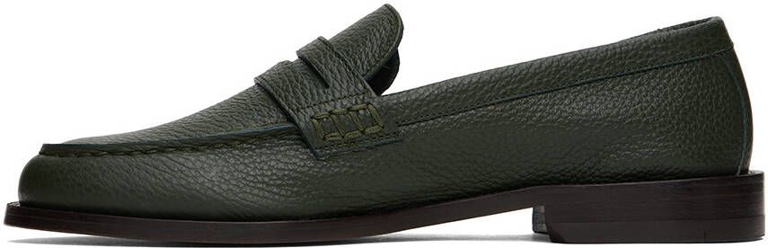 Manolo Blahnik Green Perry Loafers