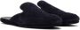 Manolo Blahnik Navy Montague Slippers - Thumbnail 4