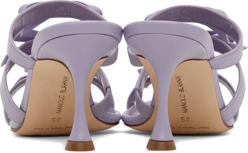 Manolo Blahnik Purple Ircanamu Heeled Sandals