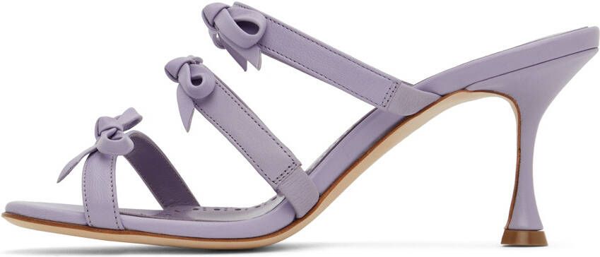 Manolo Blahnik Purple Ircanamu Heeled Sandals
