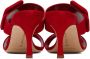 Manolo Blahnik Red Gable Heeled Sandals - Thumbnail 2