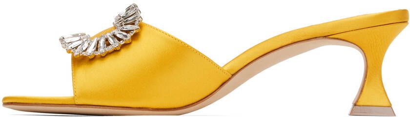 Manolo Blahnik Yellow Laalita Heels