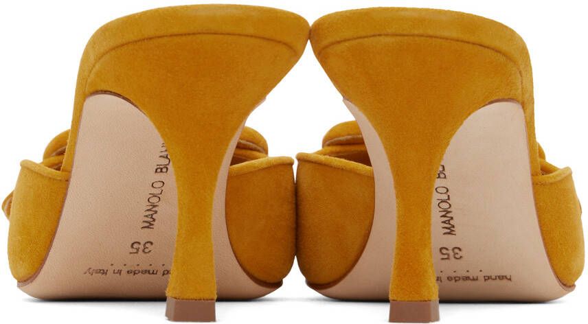 Manolo Blahnik Yellow Maysale Heels