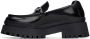 Marc Jacobs Black 'The Leather Barcode Monogram' Loafers - Thumbnail 3