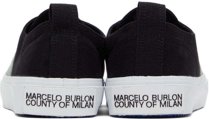 Marcelo Burlon County of Milan Black & Green OG Viento Low Top Sneakers