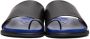Marina Moscone Black & Blue Flat Toe Strap Sandals - Thumbnail 2